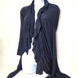 Mytribe Women's Medium Cardigan Ruffled Hooded